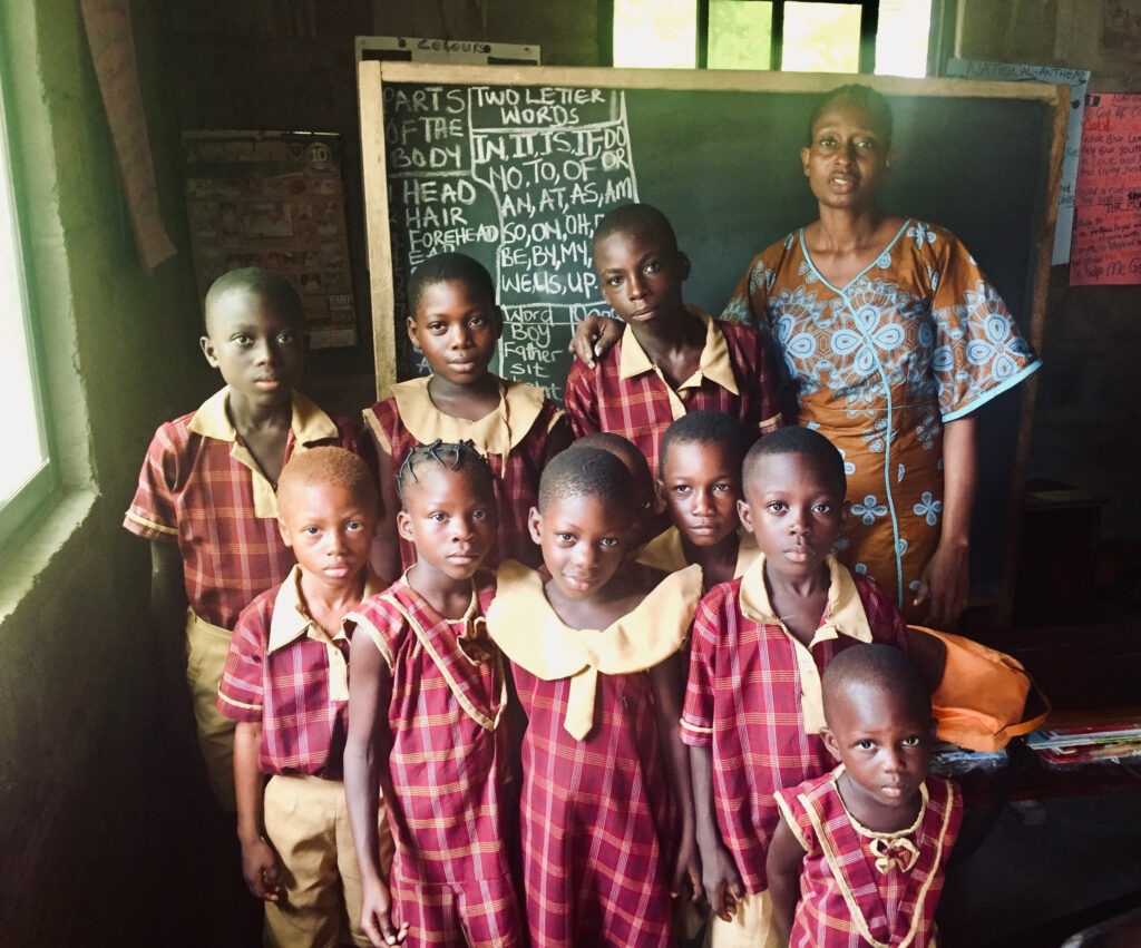 School children in a small community near Lagos, Nigeria.