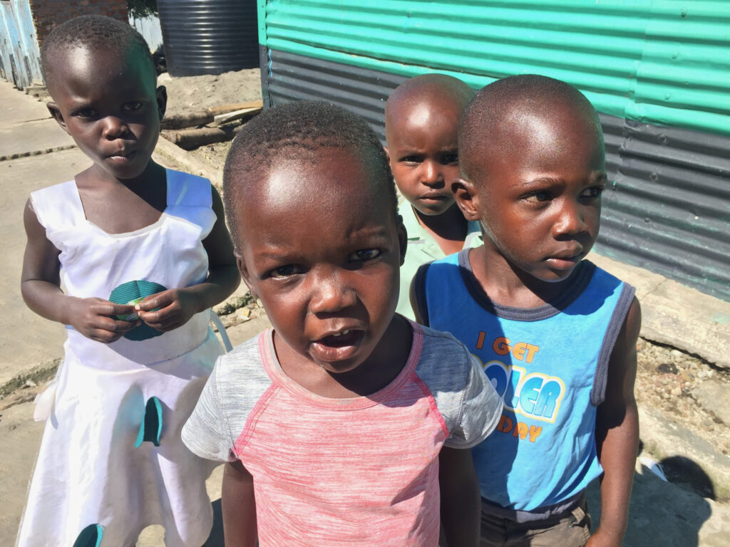 Street children in Kibera, Kenya.